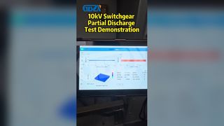 Demonstration des Teilentladungstests für 10-kV-Schaltanlagen